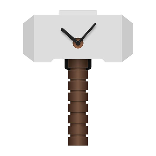 Thor's Hammer Wobble Wall Clock